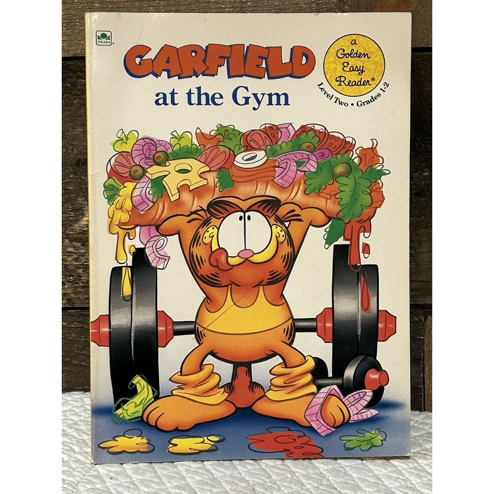 Garfield Cat At The Gym Jim‎ Davis Paperback Book Western Publishing Golden PB